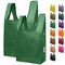 Wrapables JoliBag Nylon Reusable Grocery Bag, 2 Pack, Hunter Green
